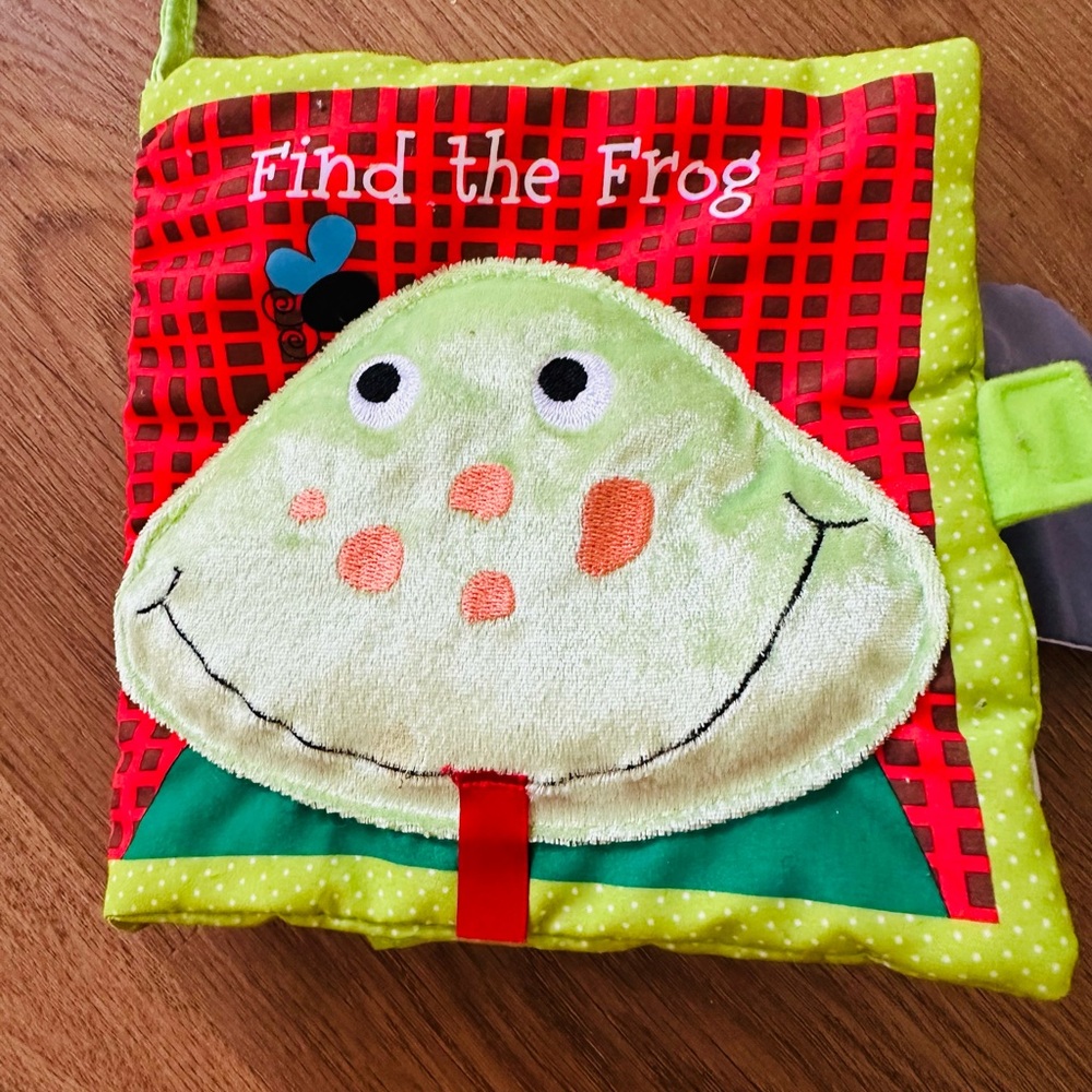 Find the Frog Manhattan Toy Company Sensory Flap Baby Fabric Book